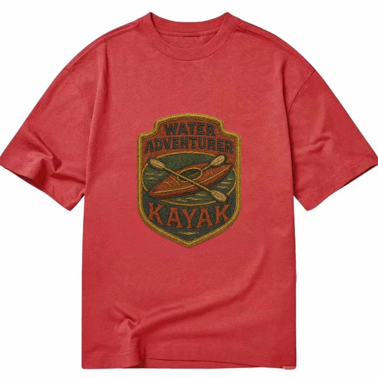 Kayak with paddle - water adventurer - Classic T-shirt - Red