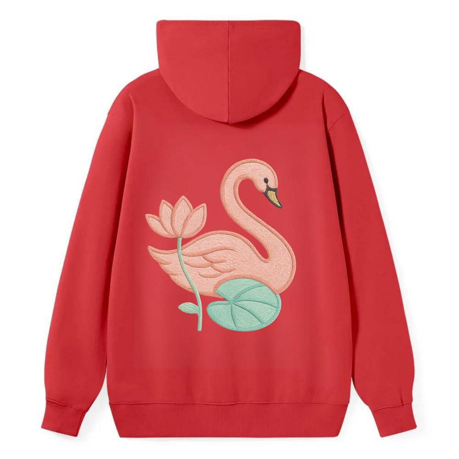 Coral Swan - Classic Pullover Hoodie - Red