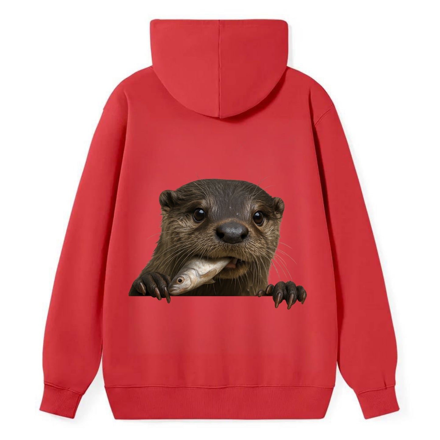 River Otter  - Classic Pullover Hoodie - Red