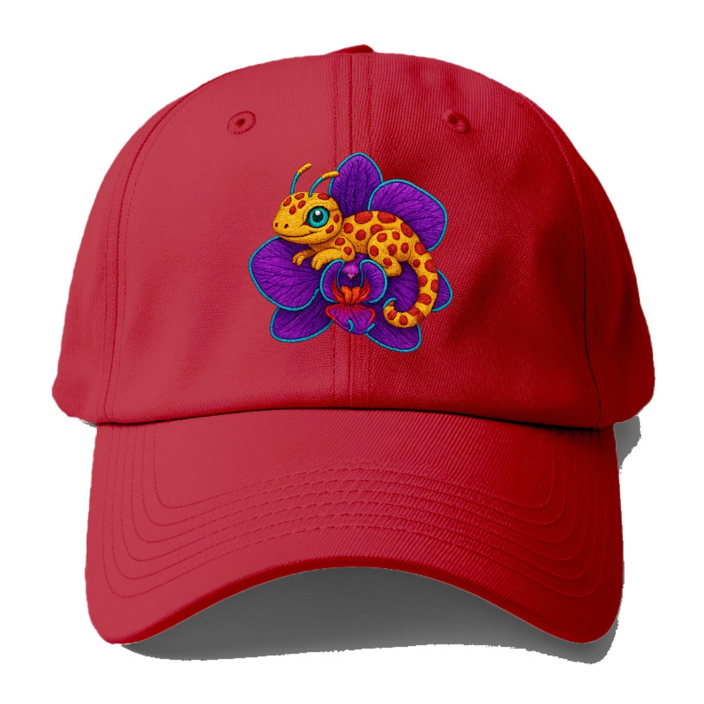 Leopard Orchid - Baseball Cap - Red
