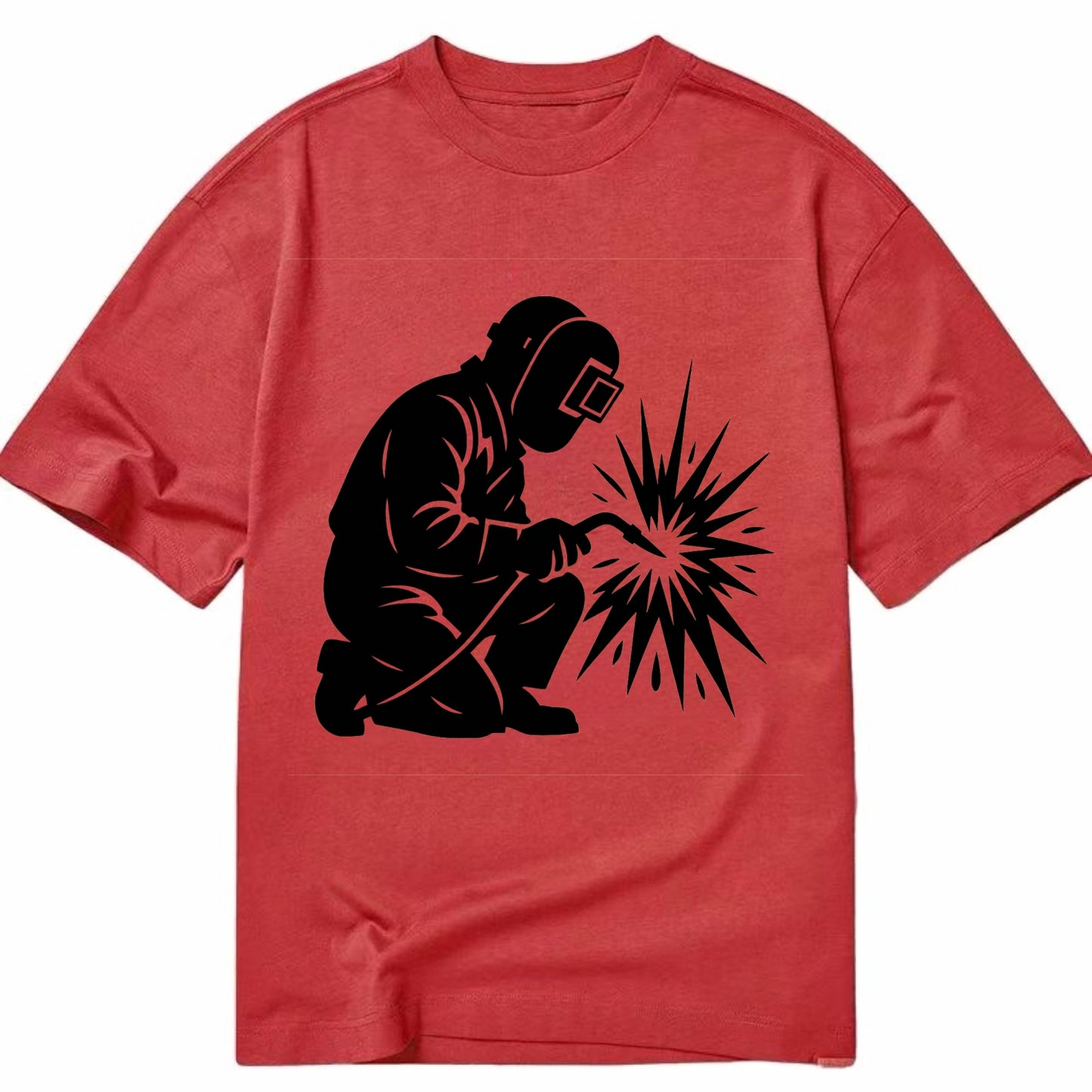 Welder sparks flying dramatically - Classic T-shirt - Red