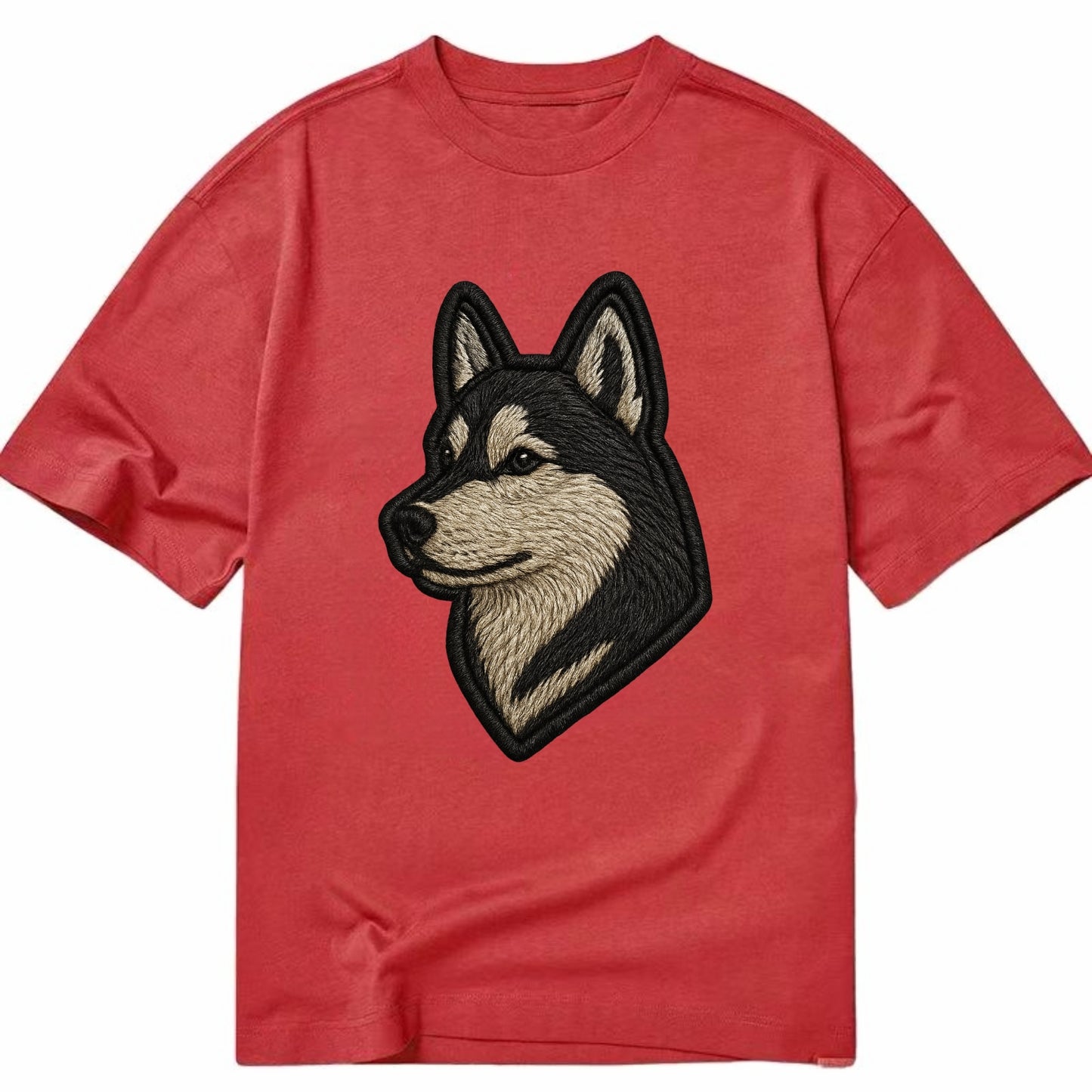 Siberian Husky - Contemporary wolf-like - Classic T-shirt - Red