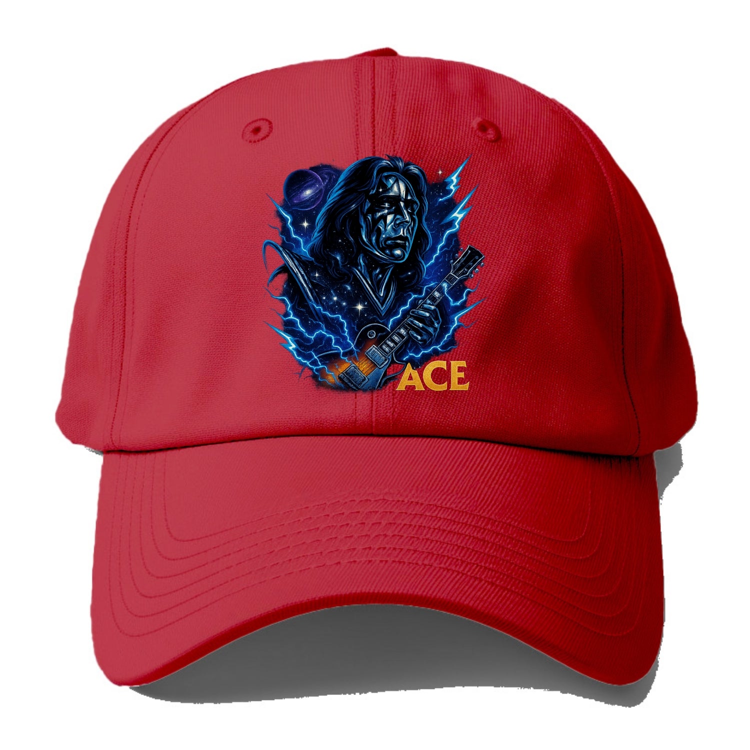 Cosmic Chrome Portrait - Baseball Cap - Red