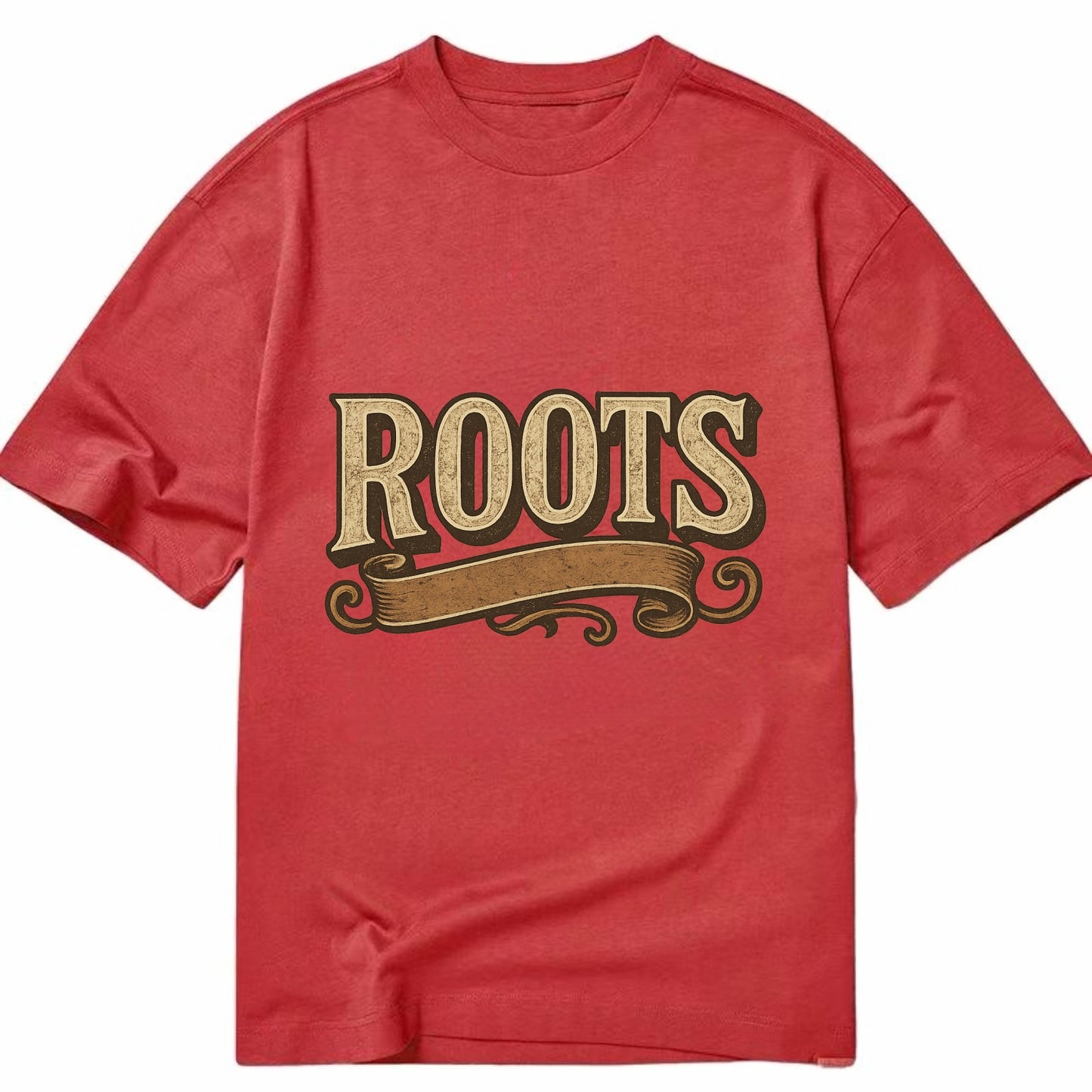 Bold typography design - "ROOTS" - where you come from, heritage - Classic T-shirt - Red