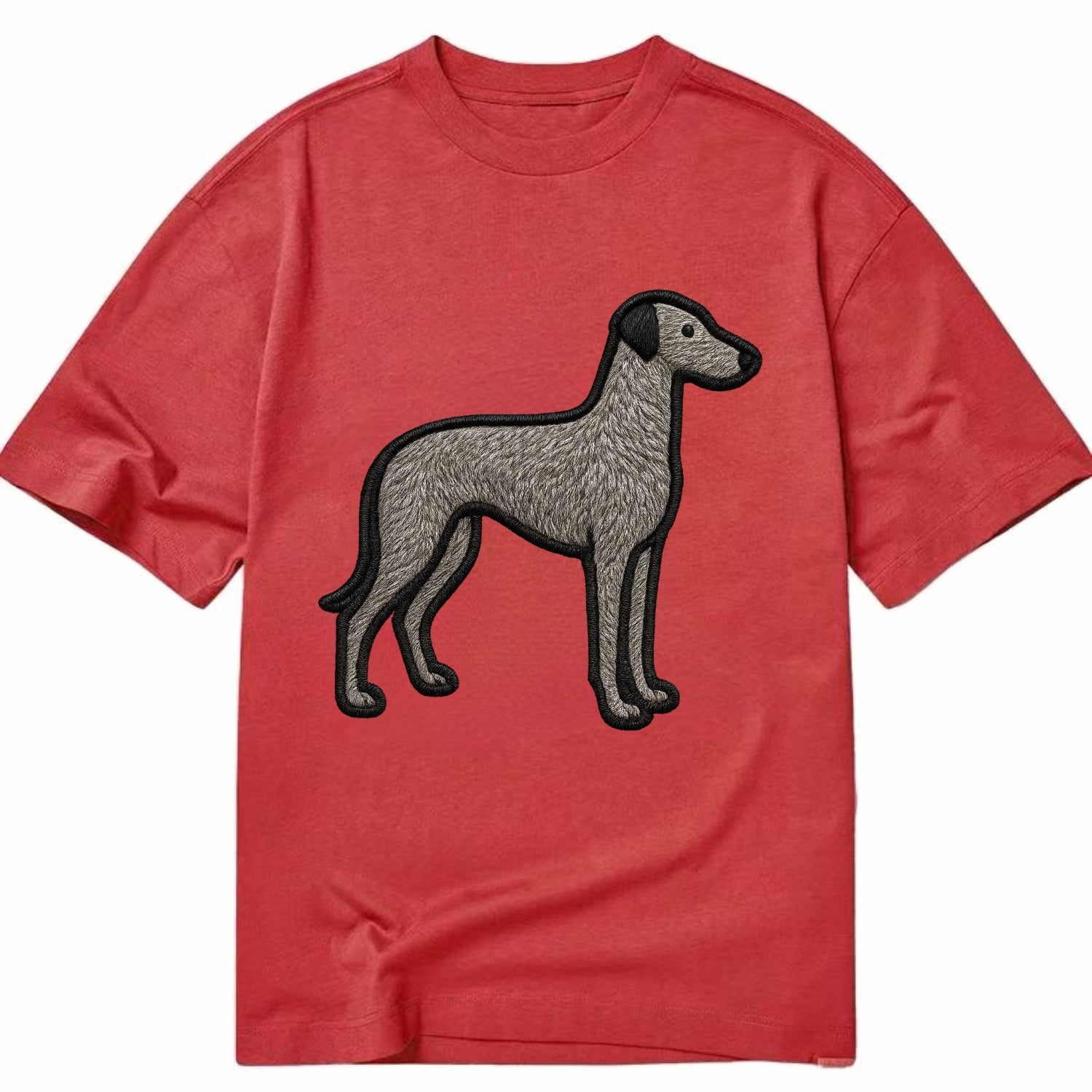 Scottish Deerhound - Trendy hound silhou - Classic T-shirt - Red