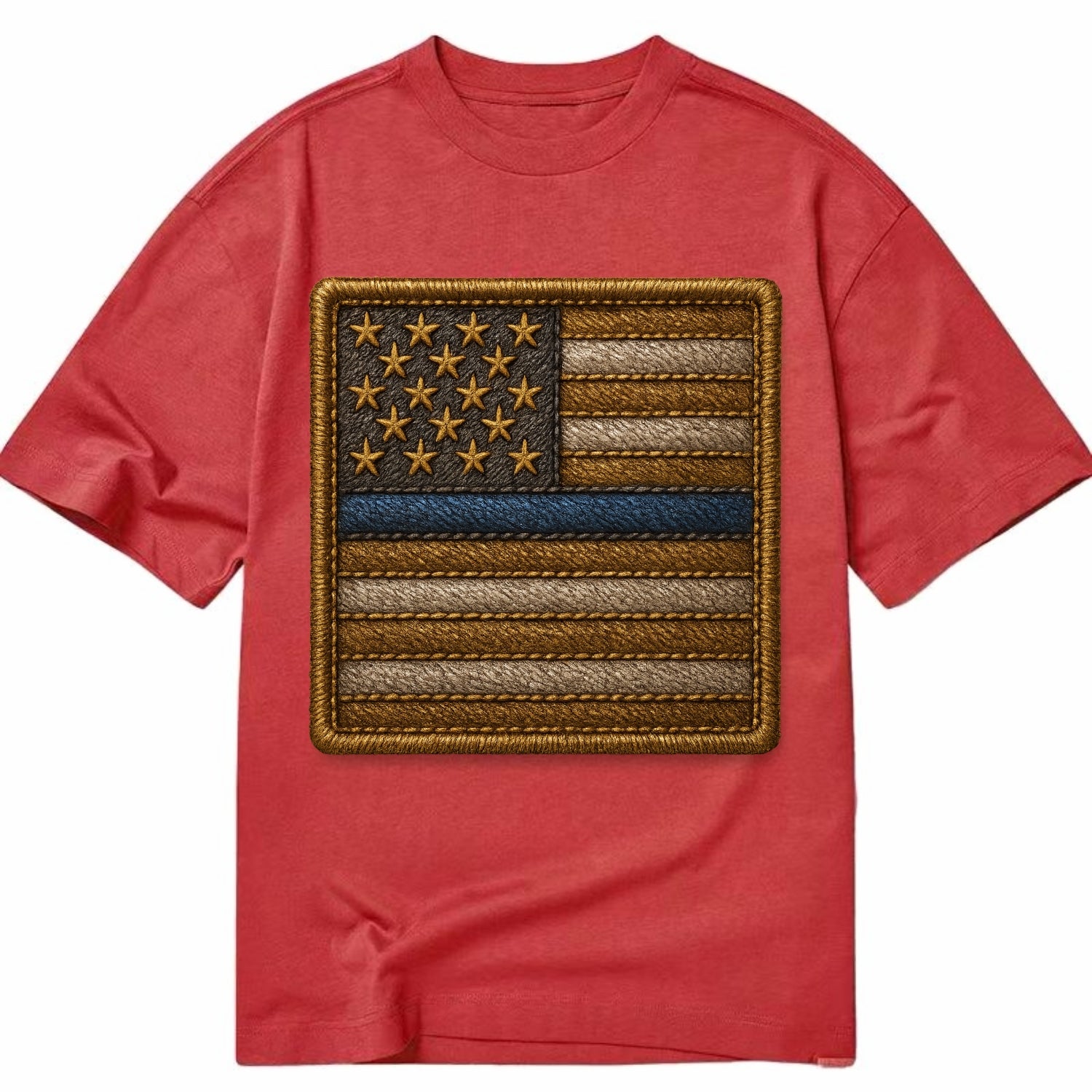 Thin Blue Line  - Classic T-shirt - Red