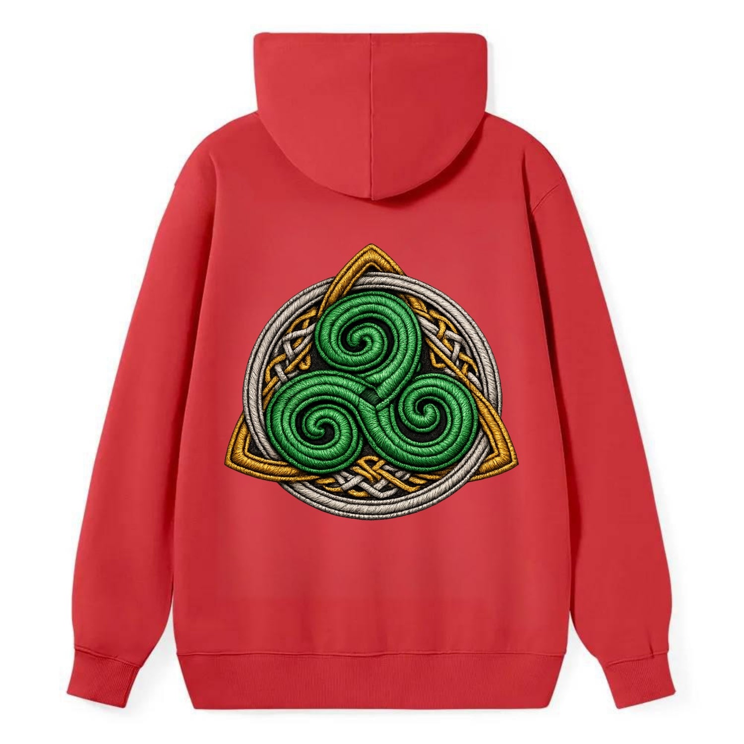 Spiral Knot Triskele - Classic Pullover Hoodie - Red