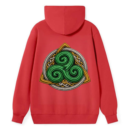 Spiral Knot Triskele - Classic Pullover Hoodie - Red