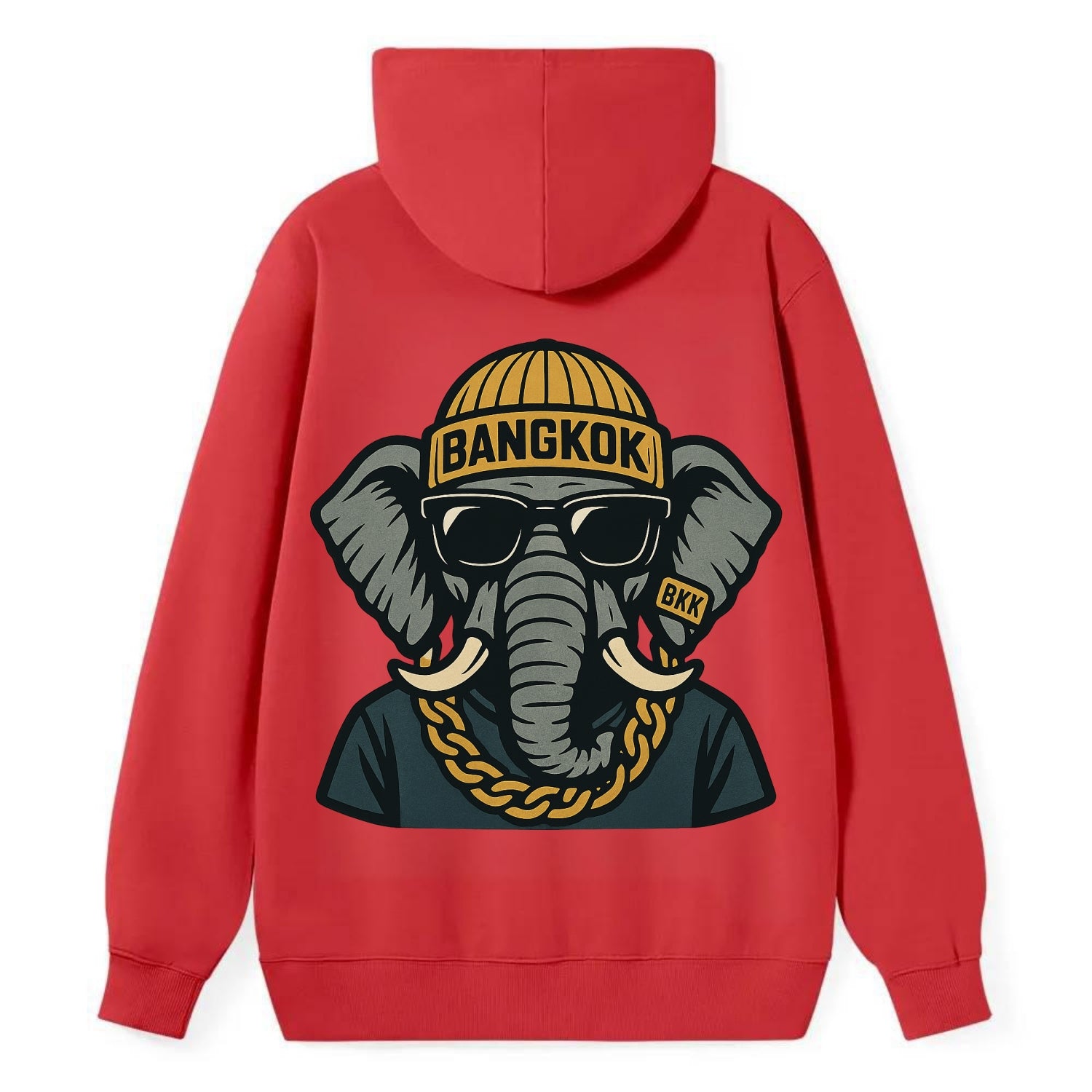 Bangkok Elephant - Classic Pullover Hoodie - Red