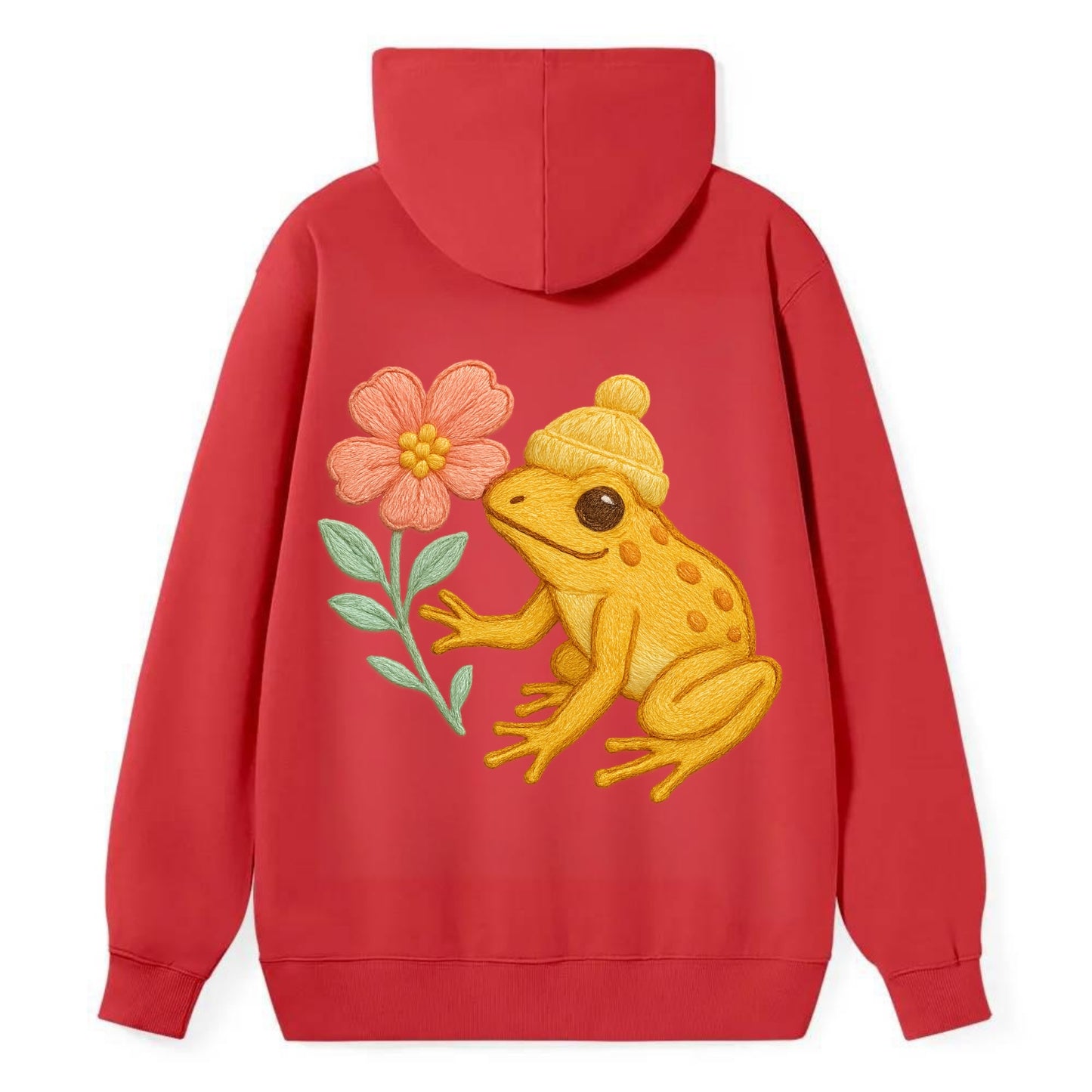 Yellow Dart Frog - Classic Pullover Hoodie - Red