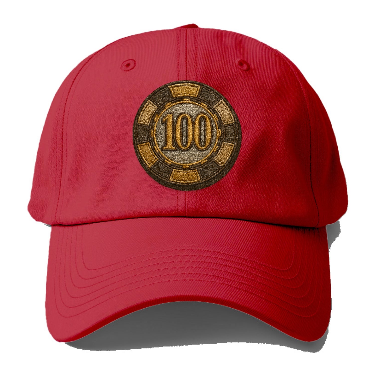 Poker Chip  - Baseball Cap - Red