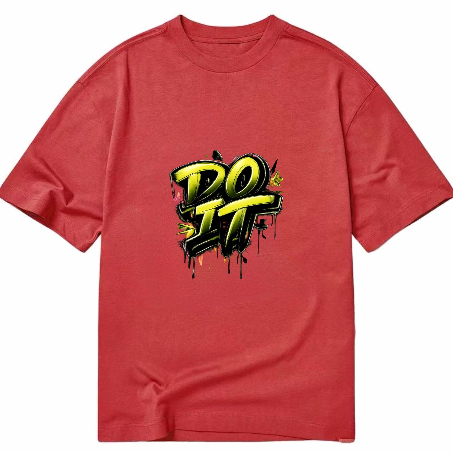 Bold typography design - "DO IT" - just do it, stop waiting - Classic T-shirt - Red