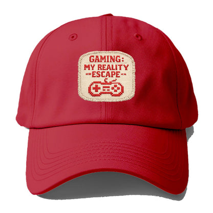 GAMING: MY REALITY ESCAPE - red game escape - red - gaming reality escape - Baseball Cap - Red