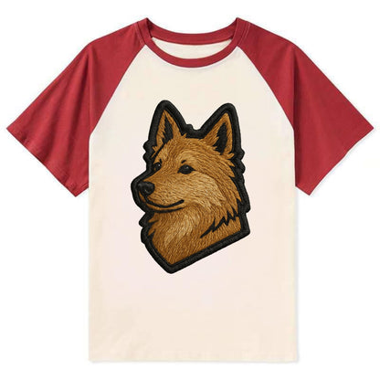 Icelandic Sheepdog - Trendy Iceland spit - Contrast Raglan T-shirt - Red
