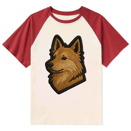 Icelandic Sheepdog - Trendy Iceland spit - Contrast Raglan T-shirt
