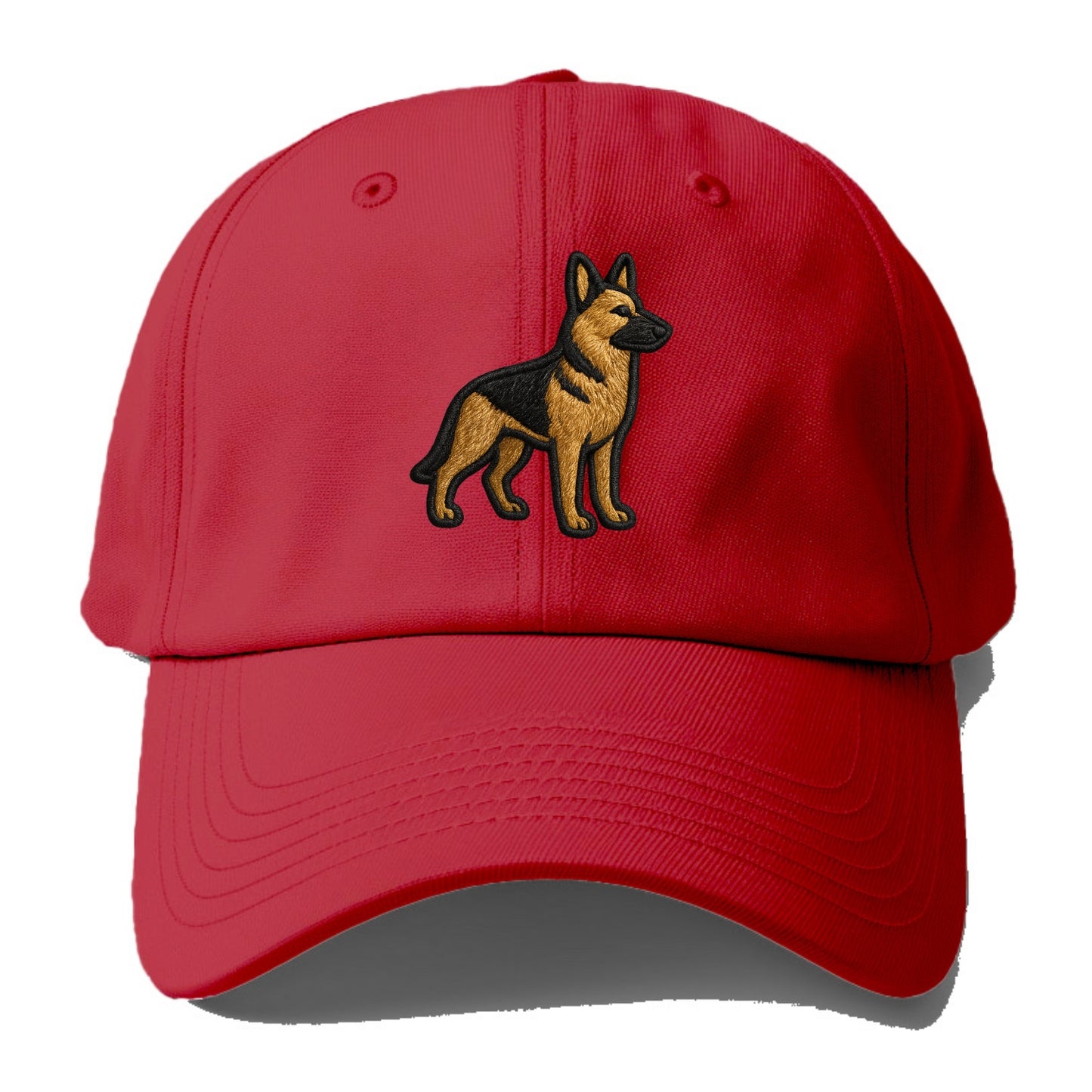 German Shepherd - Trendy minimal silhoue - Baseball Cap - Red