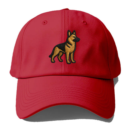 German Shepherd - Trendy minimal silhoue - Baseball Cap - Red