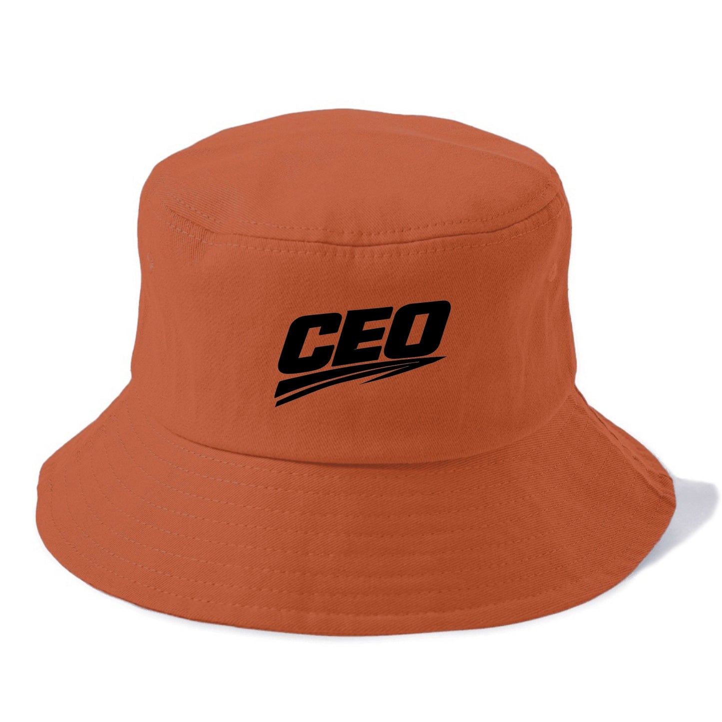 Bold typography design - "CEO" - chief executive, running things - Bucket Hat - Red
