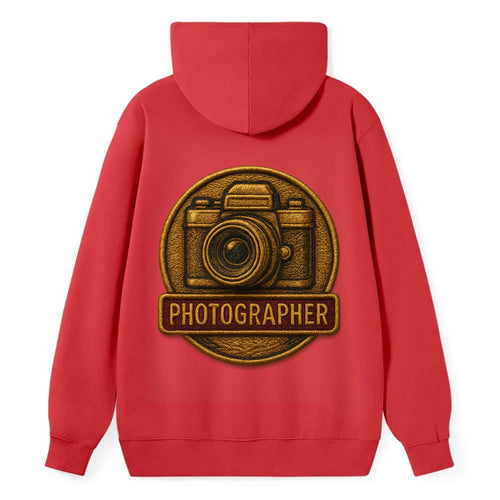 Camera with vintage lens - photographer badge - Classic Pullover Hoodie