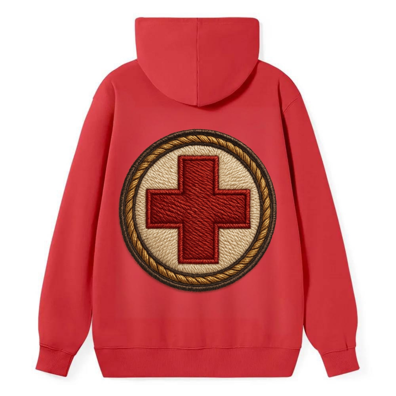 Medical Cross  - Classic Pullover Hoodie - Red
