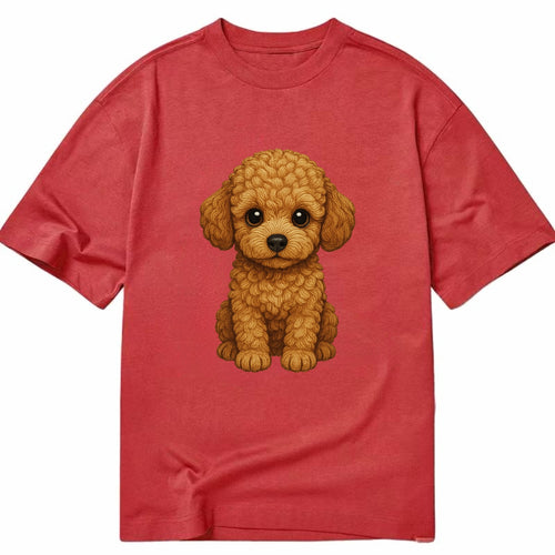 Baby Poodle Puppy - curly fluffy coat, intelligent eyes, elegant snout, - Classic T-shirt