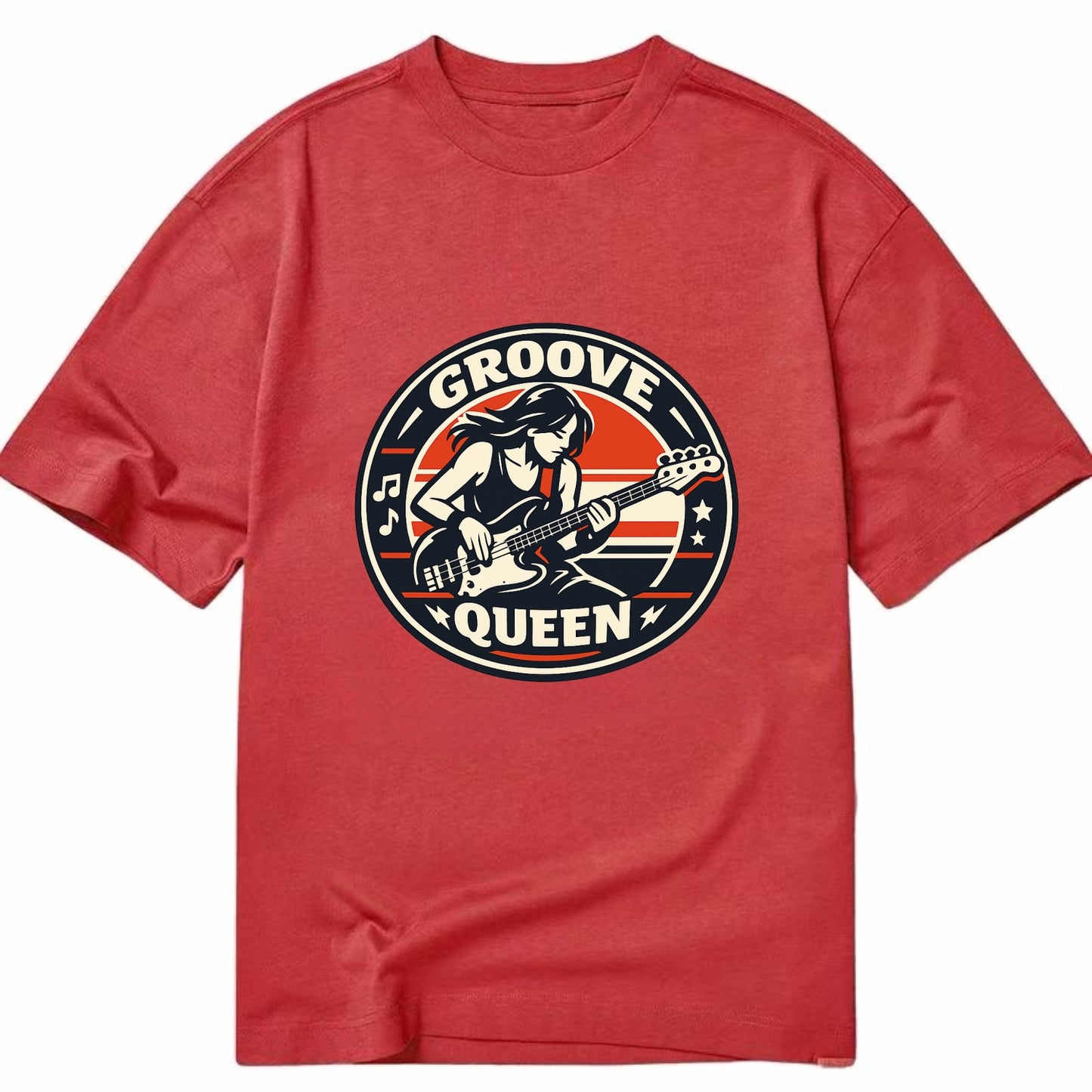 Groove Queen Emblem - Classic T-shirt - Red