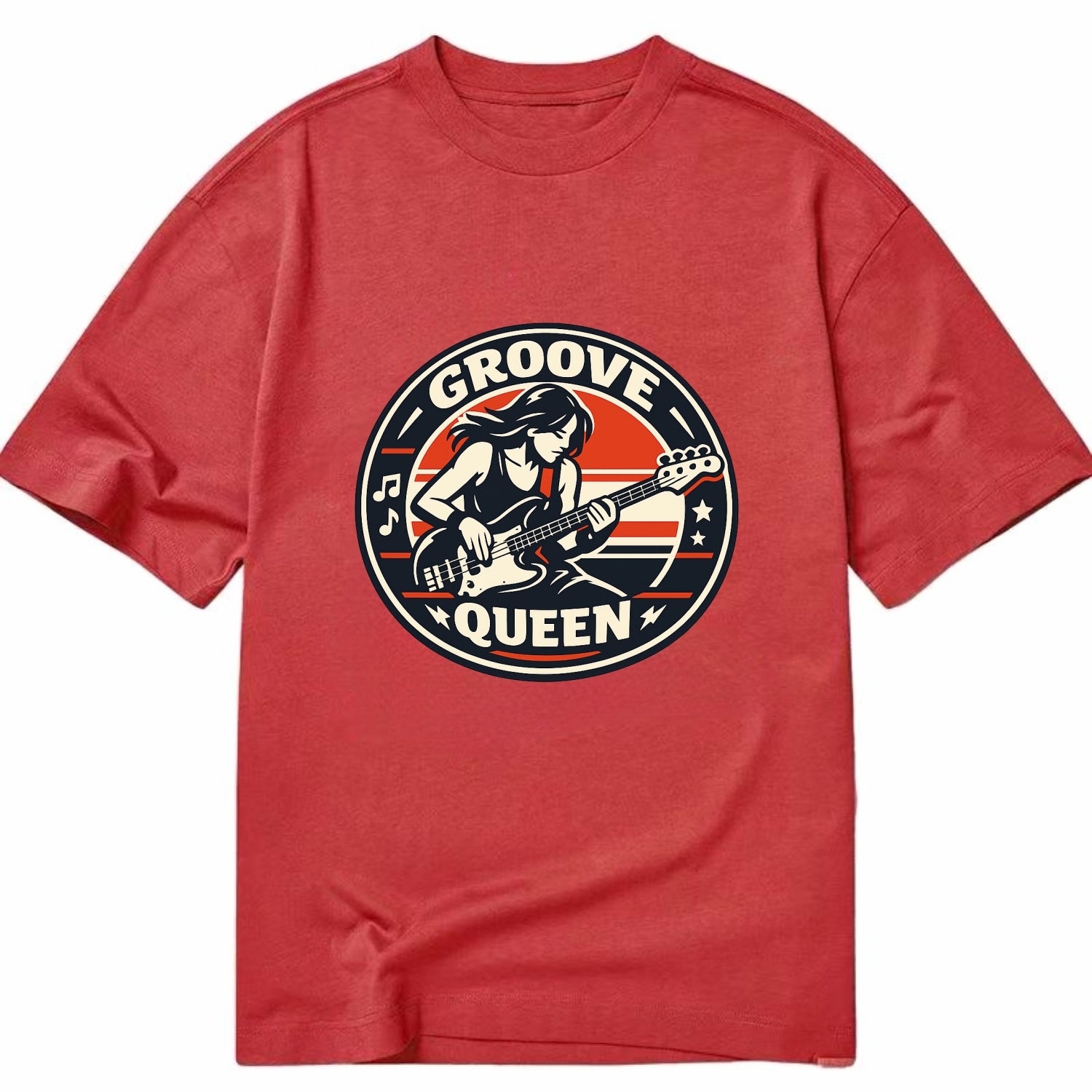 Groove Queen Emblem - Classic T-shirt - Red