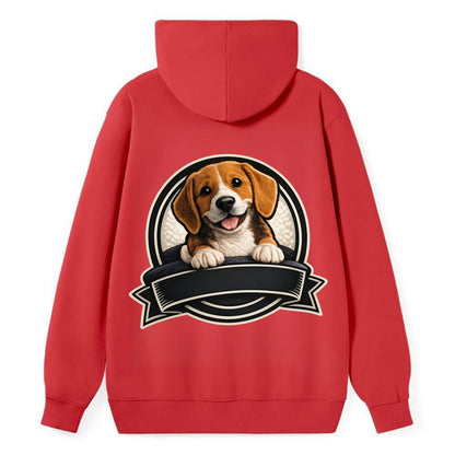 Paws Up Beagle - Classic Pullover Hoodie - Red