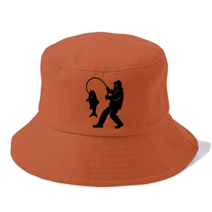 Alaskan fisherman hauling catch - Bucket Hat - Red