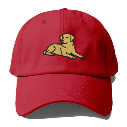 Labrador Retriever - Yellow lab relaxed Baseball Cap - Red