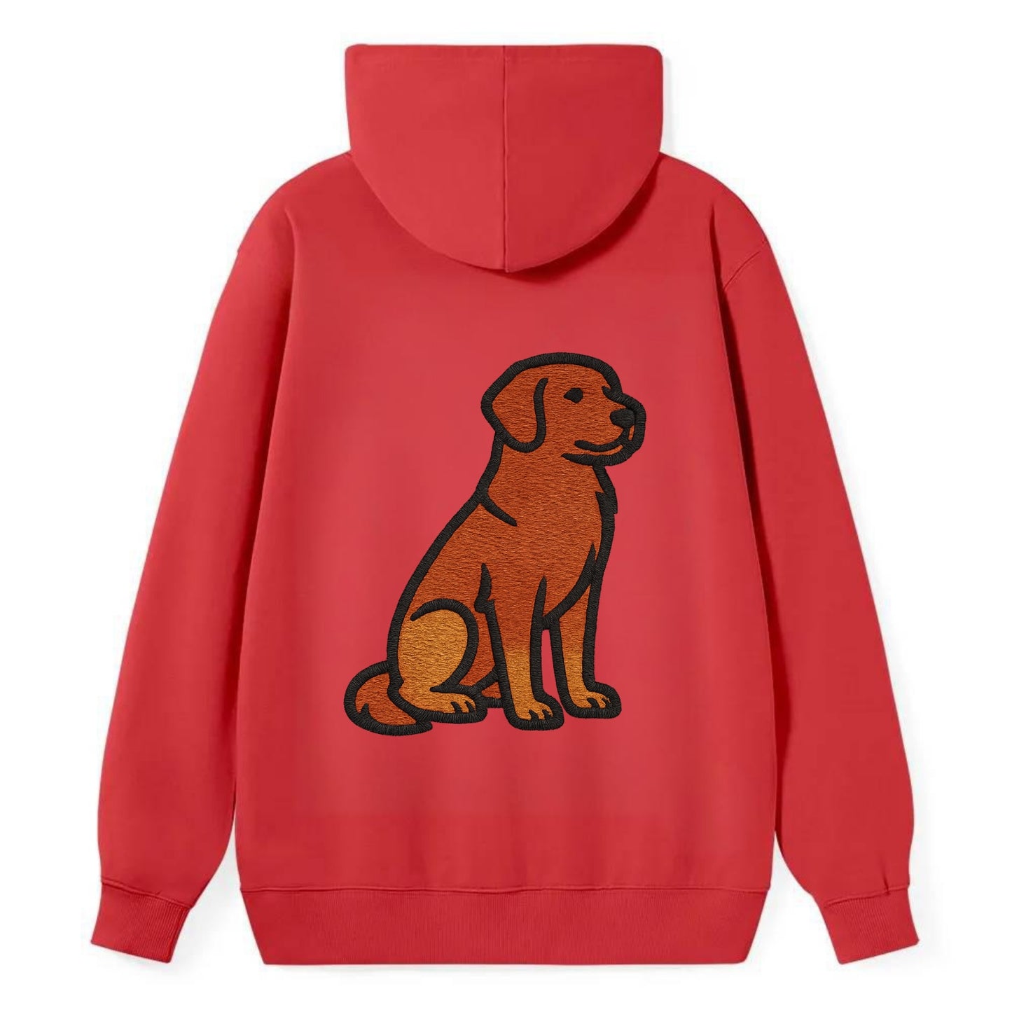 Nova Scotia Duck Tolling Retriever - Red embroidered pose - Classic Pullover Hoodie - Red