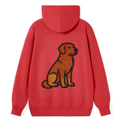 Nova Scotia Duck Tolling Retriever - Red embroidered pose - Classic Pullover Hoodie - Red