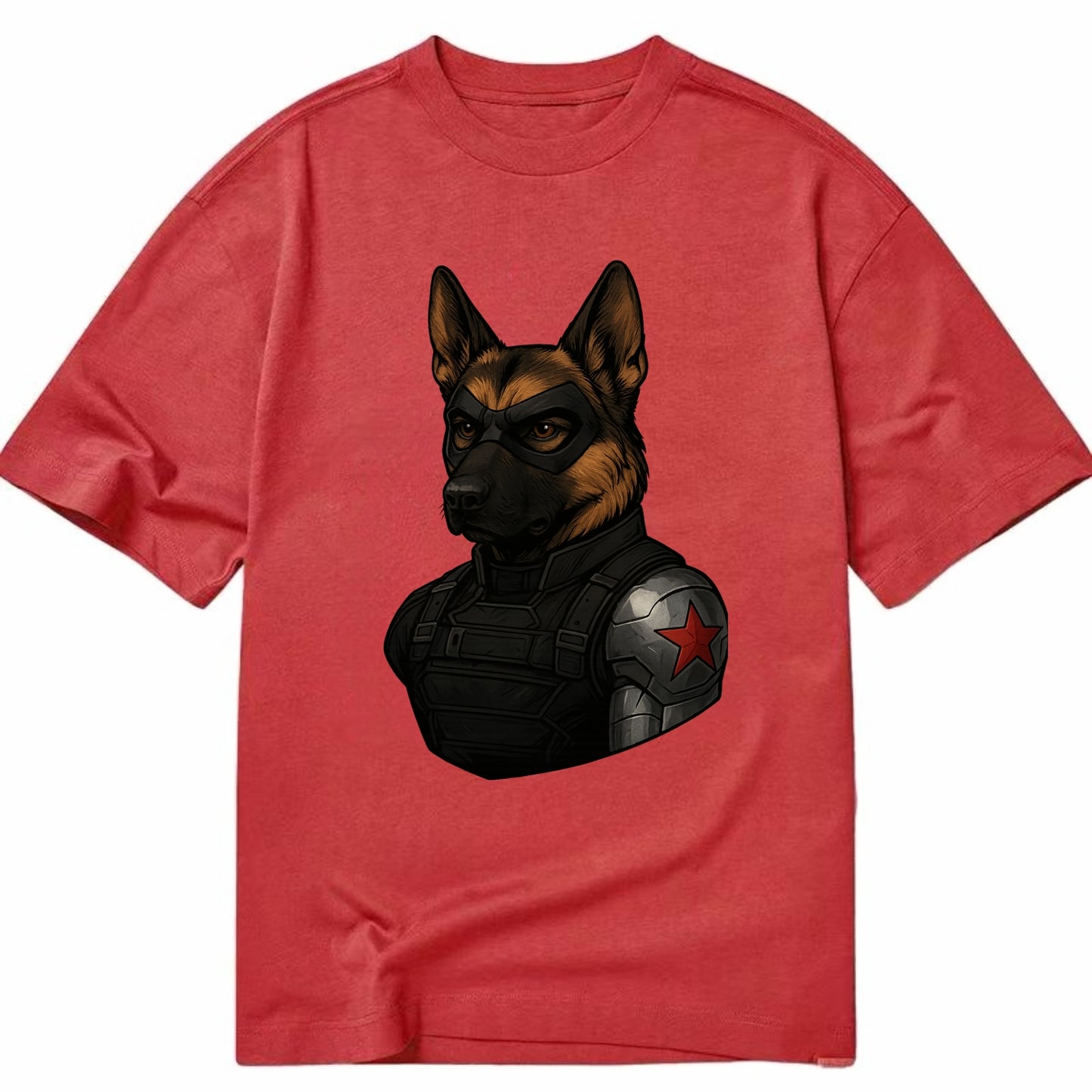 German Shepherd Winter Soldier  - Classic T-shirt - Red