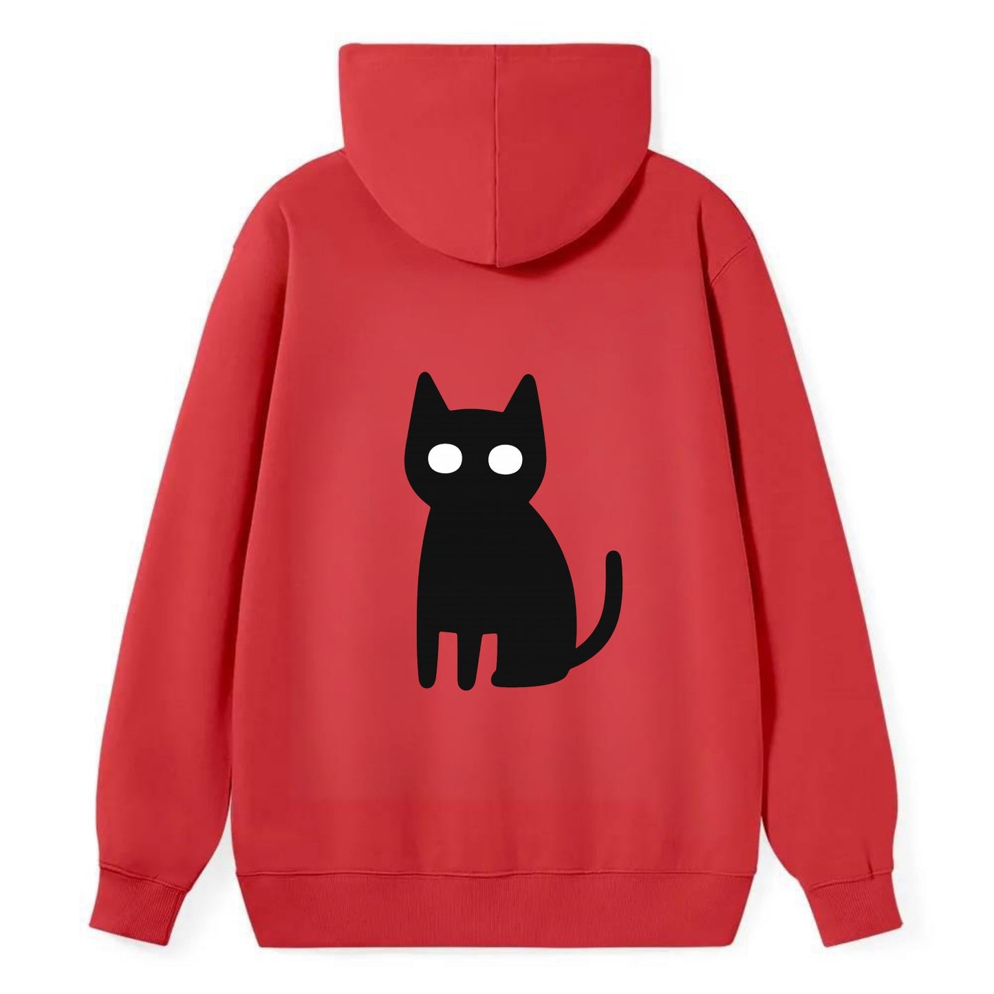 YOU MUST EMBRACE THE VOID | Black cat st - Classic Pullover Hoodie - Red