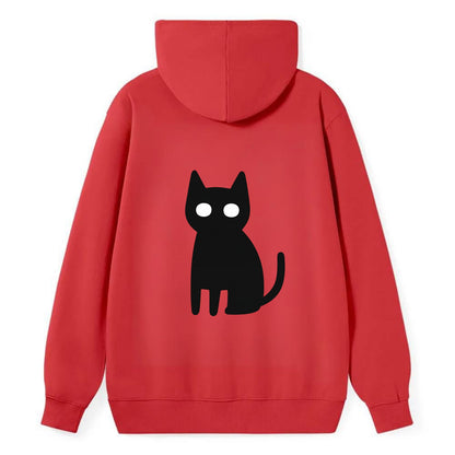 YOU MUST EMBRACE THE VOID | Black cat st - Classic Pullover Hoodie - Red