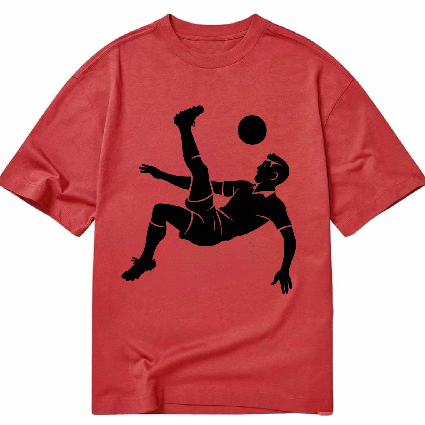 Soccer player doing a bicycle kick - Classic T-shirt - Red