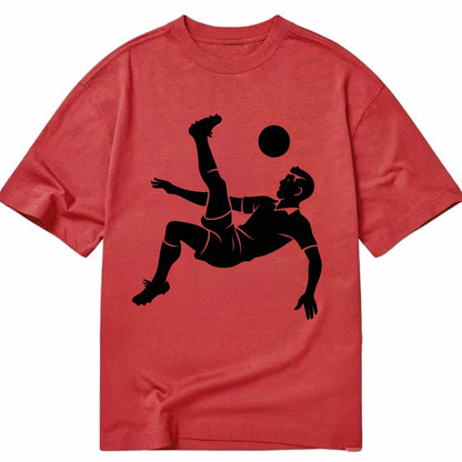 Soccer player doing a bicycle kick - Classic T-shirt - Red