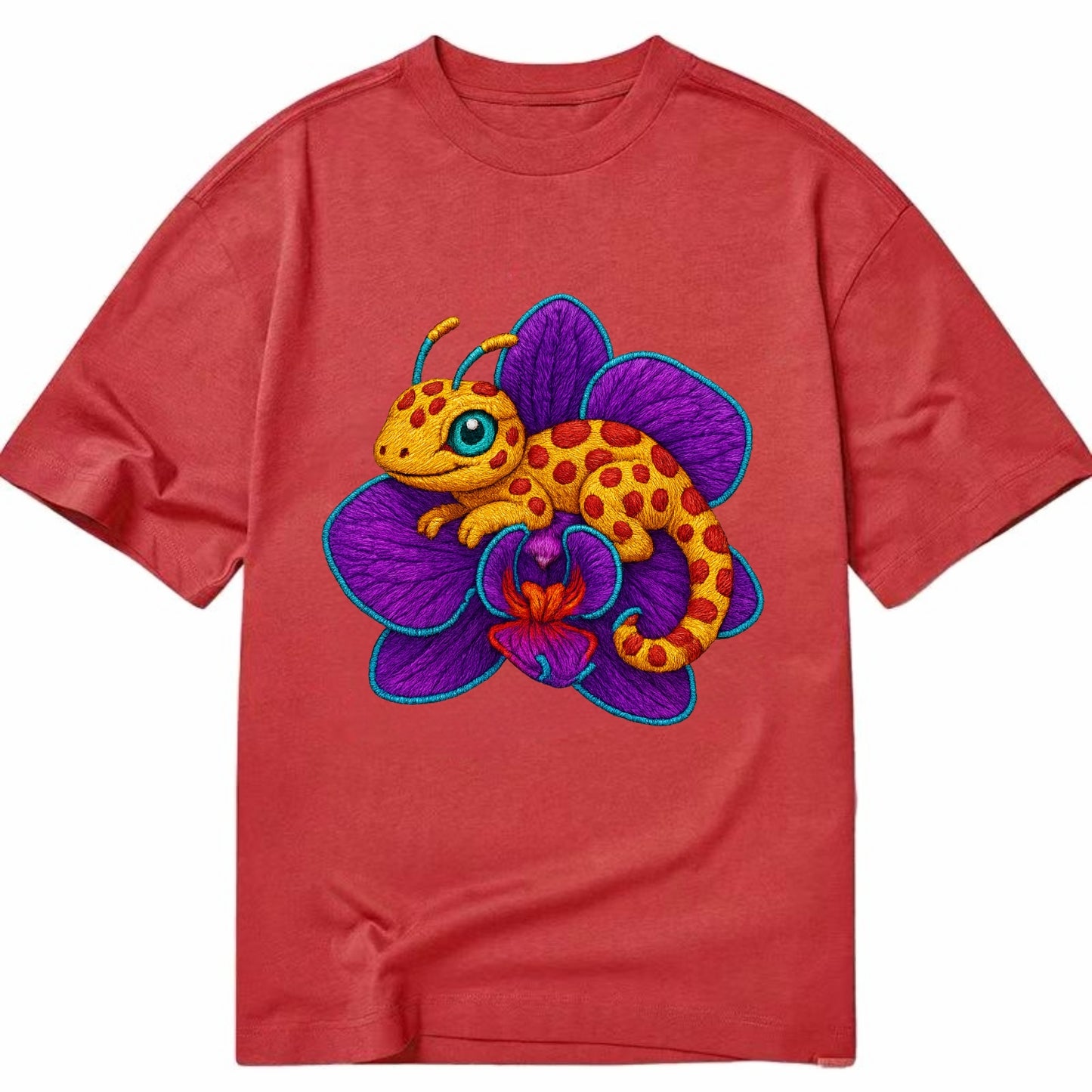 Leopard Orchid - Classic T-shirt - Red