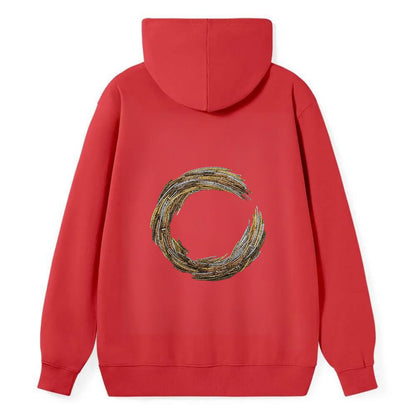 Enso Circle - Classic Pullover Hoodie - Red