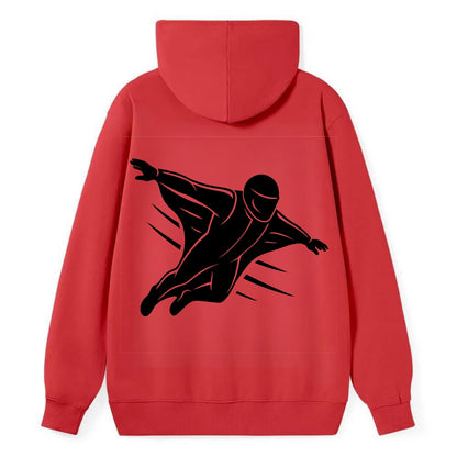 Wingsuit flyer gliding - Classic Pullover Hoodie - Red