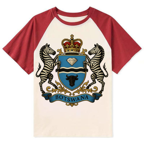 Botswana Heritage Badge  - Contrast Raglan T-shirt