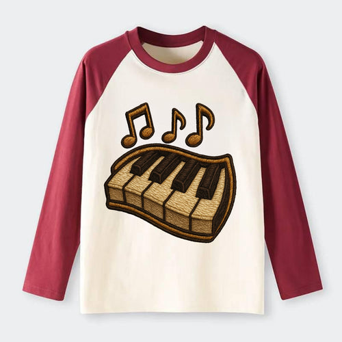 Piano Keys  - Raglan Long Sleeve T-Shirt