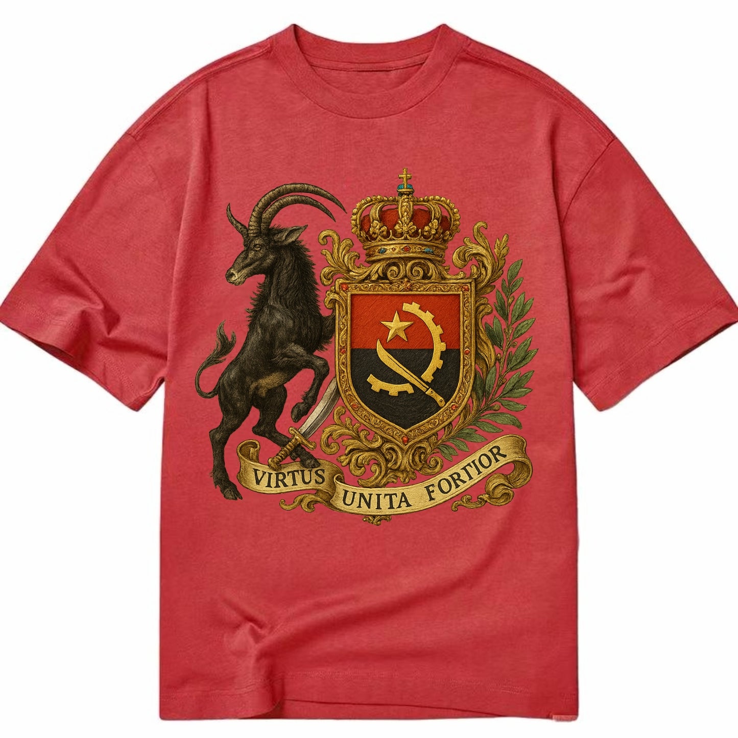 Angola Giant Sable Emblem  - Classic T-shirt - Red
