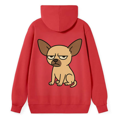 The Chihuahua Judging Silently - Classic Pullover Hoodie - Red