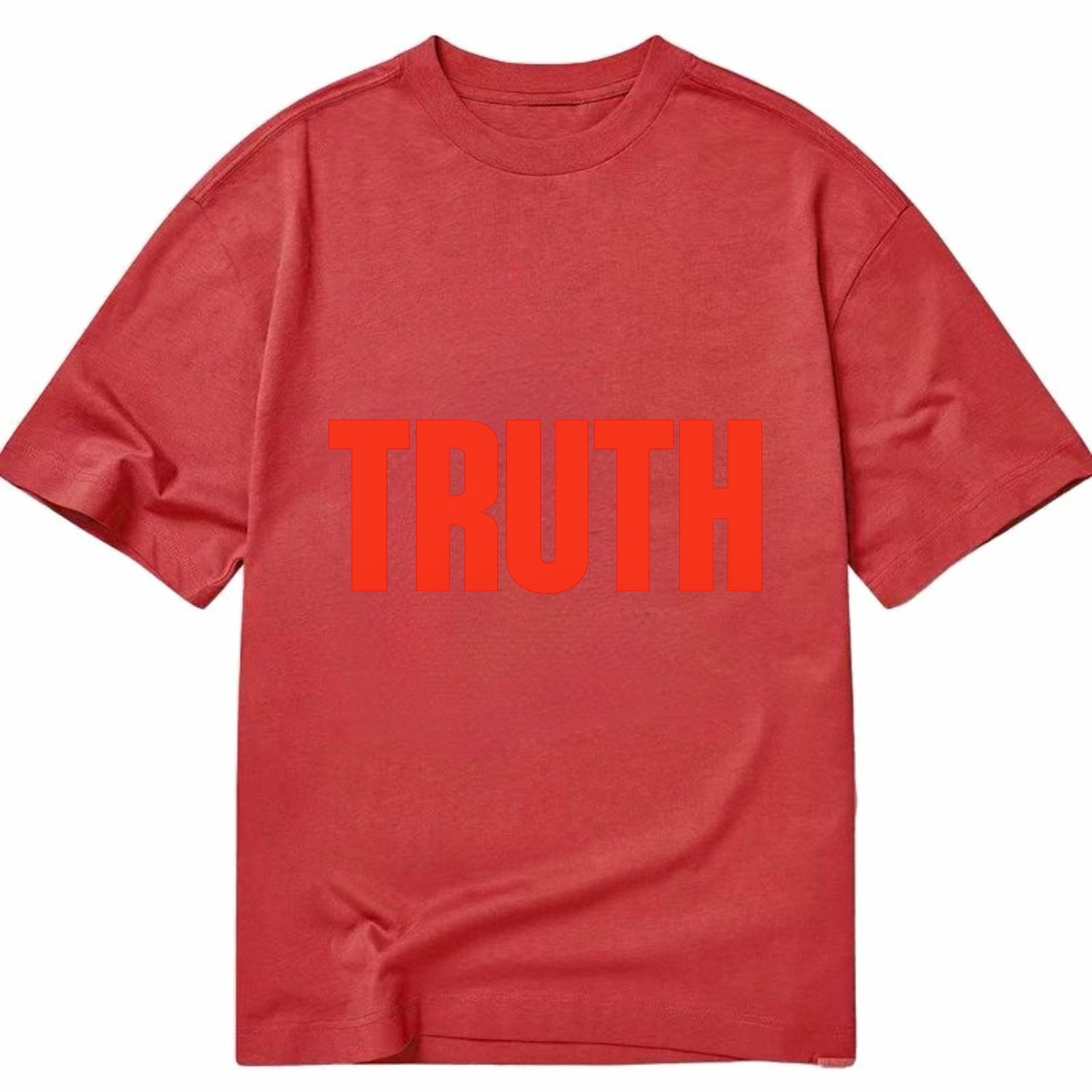 Bold typography design - "TRUTH" - honesty, reality - Classic T-shirt - Red