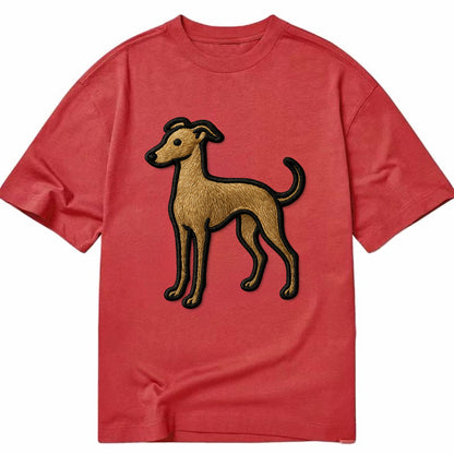 Italian Greyhound - Modern elegant silho - Classic T-shirt - Red