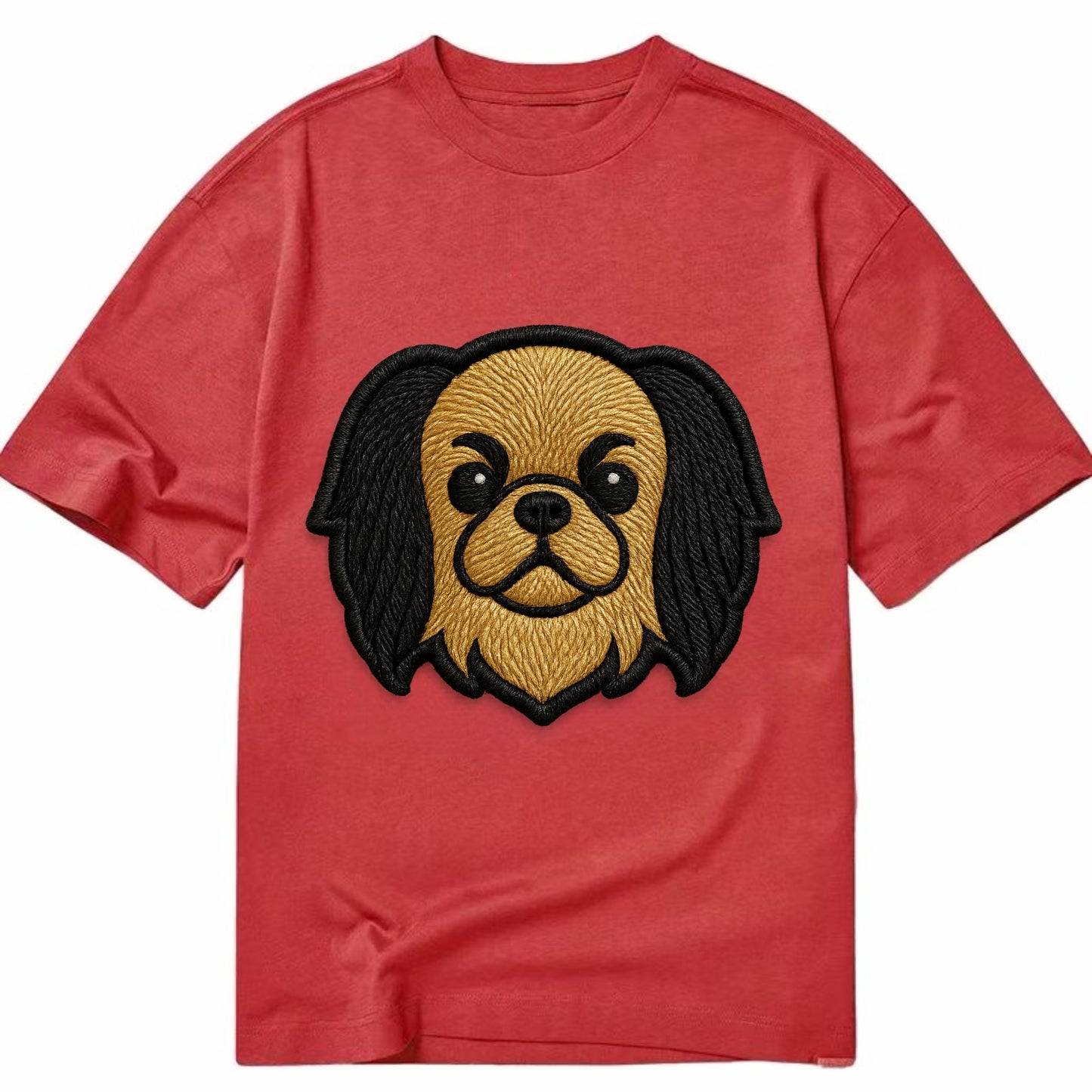 Japanese Chin - Modern flat-face logo wi - Classic T-shirt - Red