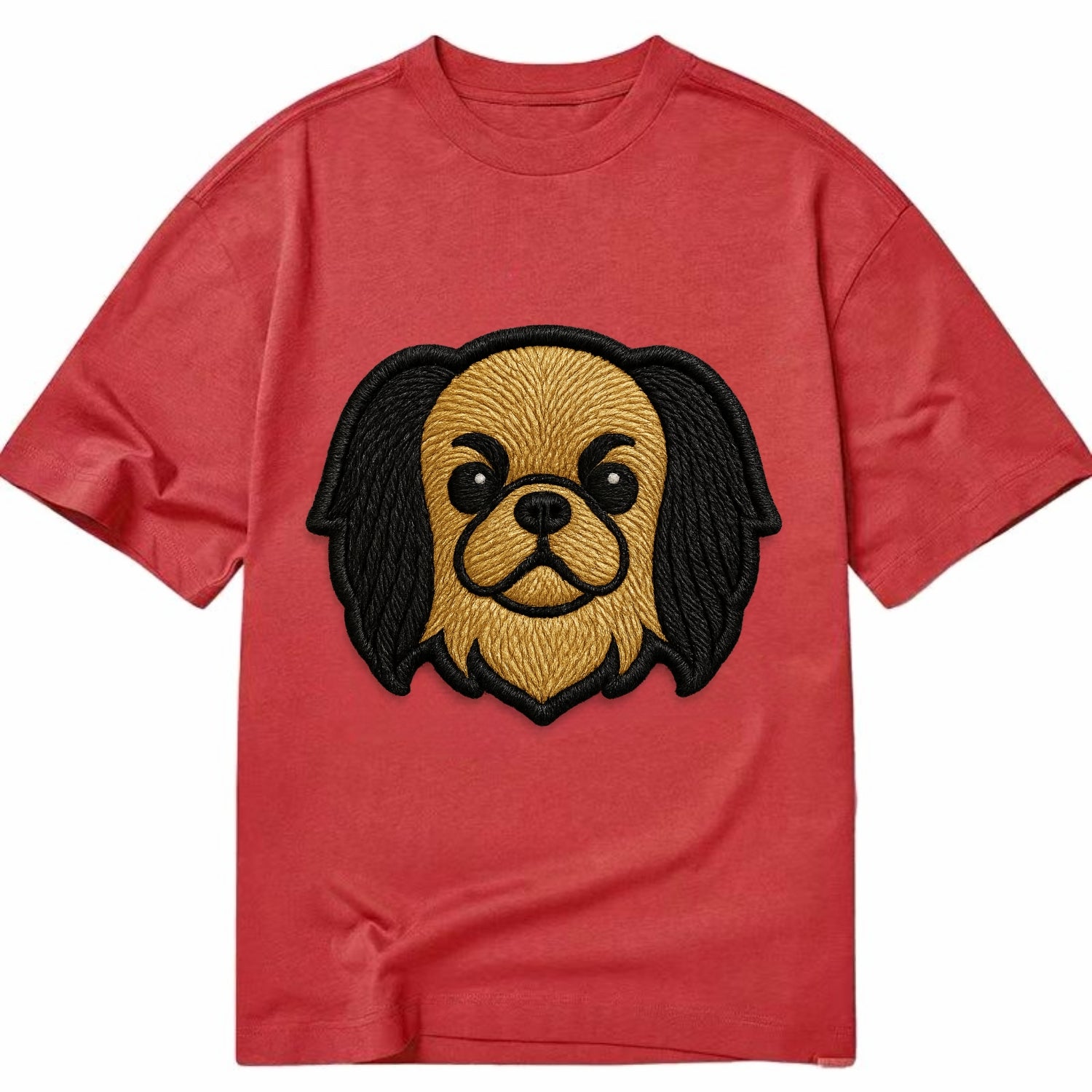 Japanese Chin - Modern flat-face logo wi - Classic T-shirt - Red