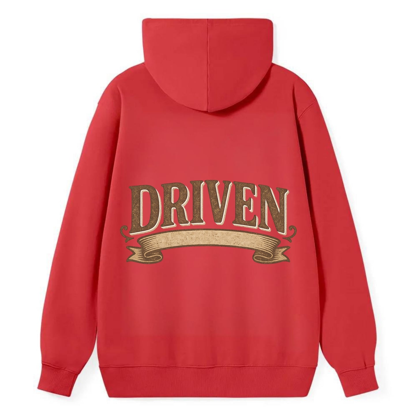 Bold typography design - "DRIVEN" - motivated, focused on goals - Classic Pullover Hoodie - Red