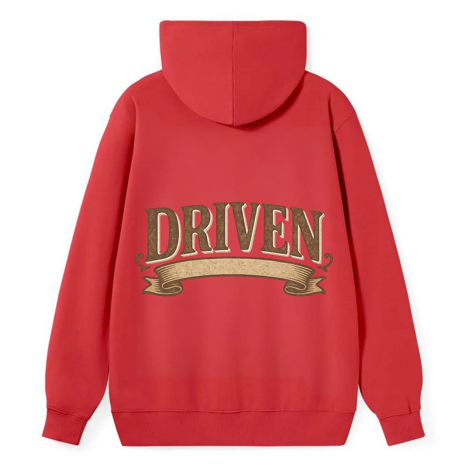 Bold typography design - "DRIVEN" - motivated, focused on goals - Classic Pullover Hoodie - Red